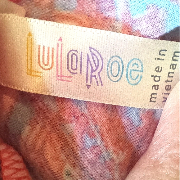 Lularoe Leggings Biker Motorcycle TC Tall & Curvy Red - Picture 6 of 7